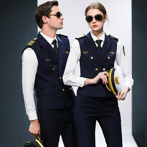 Custom Fashion Design Air Pilot Stewardess Hostess Cabin Crew <strong>Flight</strong> <strong>Attendant</strong> Airline <strong>Uniforms</strong> Waistcoat