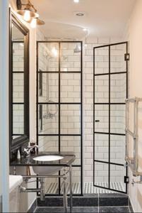 Hotel Hinge <strong>Shower</strong> Enclosure <strong>Shower</strong> <strong>Room</strong> Stainless Steel Square Black Aluminum Frame Glass <strong>Shower</strong> <strong>Room</strong> - Product Image 4