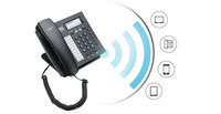 Téléphone VoIP Wi-Fi intelligent avec 2 lignes, téléphone de bureau Wi-Fi SIP, téléphone de bureau avec carte SIM pour le bureau