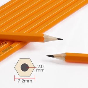 Foska Papeterie 7 ''Jaune HB Lapiz <span class=keywords><strong>Crayon</strong></span> Aiguisé Hexagonal En Bois <span class=keywords><strong>Crayon</strong></span> De Charbon De Bois - Product Image 3