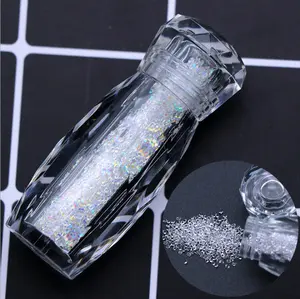 Petits tubes à paillettes en zircon avec couvercle pointu, accessoire pour décoration des ongles, <span class=keywords><strong>nail</strong></span>-<span class=keywords><strong>art</strong></span>, vente en gros, 10 pièces - Product Image 1