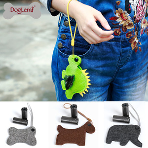 Vente en gros de sacs à crottes en feutre écologique de style simple pour chien - Product Image 2