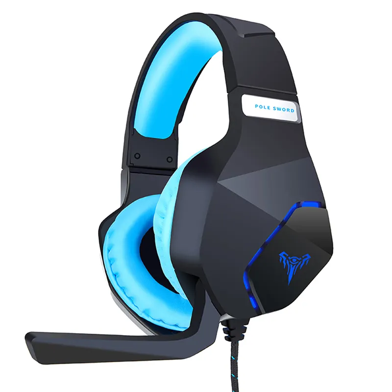 3.5 wired earphone gaming headset ps4 ps3 with MIC bass headphones LED light headset headphones for ps5 in stock