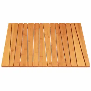 100% Natural Eco-friendly Premium Wood Bamboo Anti-slip Deluxe Shower Floor And Bath Mat