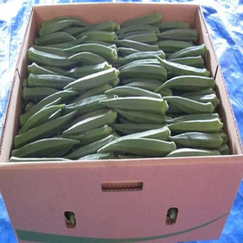 Good venting quality okra packaging boxes from packaging design companies in china