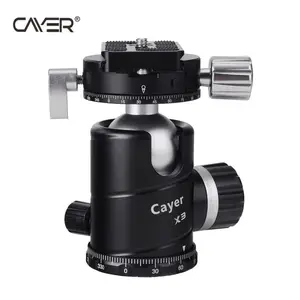 360 डिग्री गेंद सिर Cayer X3 कैमरा तिपाई गेंद सिर 1/4 के लिए या Monopod