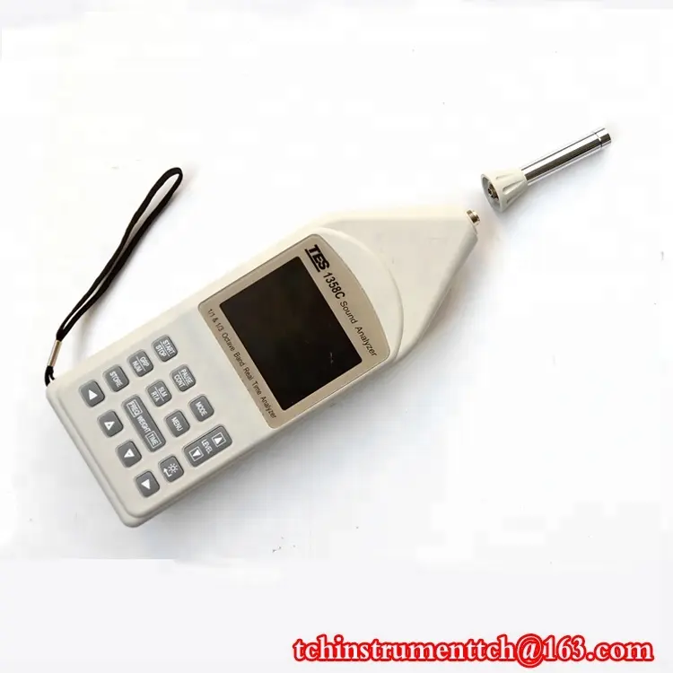 TES-1358C Sound Analyzer Real Time 1/1 & 1/3 Octave Band Analisis Digital Sound Level Meter