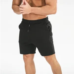 New Fashion Design Custom Made Workout Clothing Mens Slim Fit Running Shorts With Zipper Pockets Sweat Gym Shorts