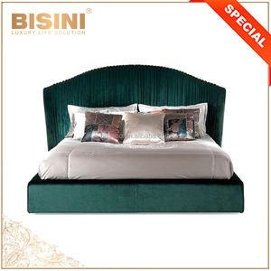 Ultimo Design di <span class=keywords><strong>Letto</strong></span> <span class=keywords><strong>Matrimoniale</strong></span> per Camera da <span class=keywords><strong>Letto</strong></span> con Testiera in Velluto / <span class=keywords><strong>Letto</strong></span> <span class=keywords><strong>Matrimoniale</strong></span> di Lusso Moderno per Hotel a Cinque Stelle MOQ 1 Pezzo - Product Image 5