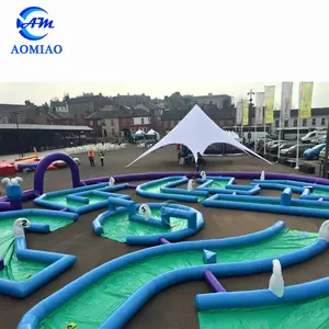 Mới Cho Năm 2018 Một Inflatable 9 Lỗ Mini Golf Challenge Inflatable Golf Course