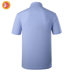 Fabuleux <span class=keywords><strong>wathet</strong></span> fines rayures col rond économique de golf T-Shirts - Product Image 3