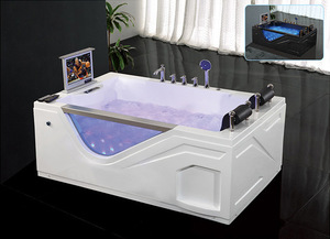 Baignoire portative de couleur de tourbillon de massage acrylique noir de <span class=keywords><strong>Jaccuzi</strong></span> pour des adultes avec la TV - Product Image 6