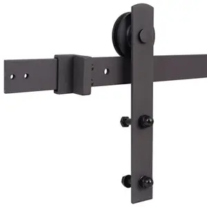 Hardware per porte scorrevoli da fienile elegante da 6,6 piedi con ammortizzatore a chiusura ammortizzata per porta