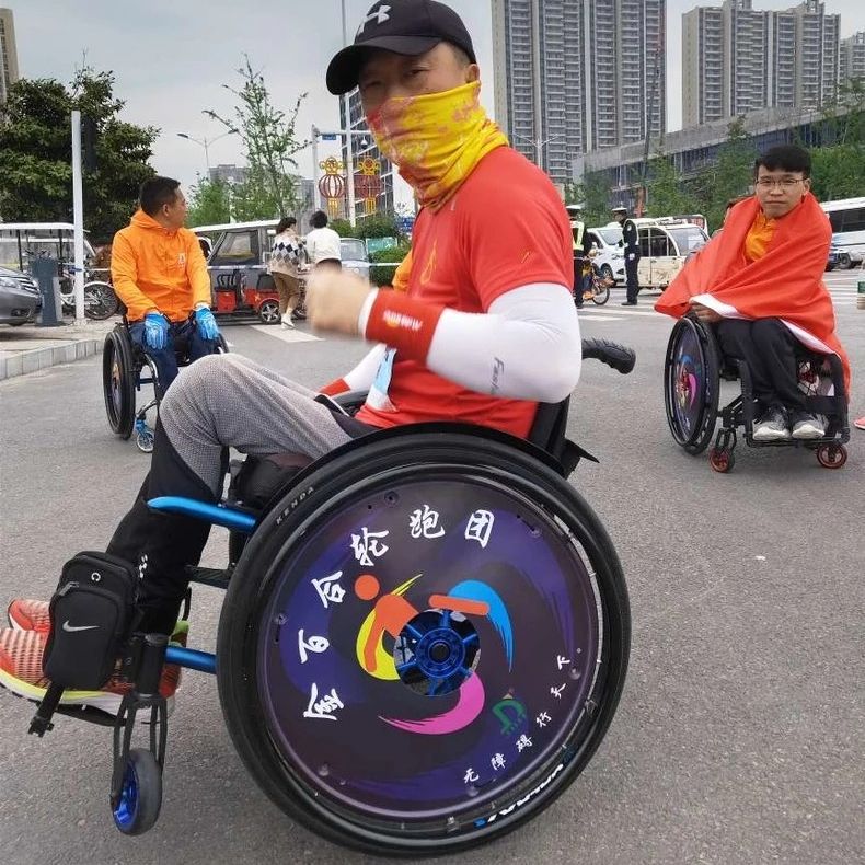 Алюминиевая Складная легкая баскетбольная спортивная инвалидная коляска ручной работы