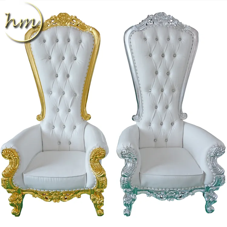 French Royal White High Back Wedding Chair for Planning Events
