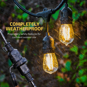 Bán Buôn Festoon Chiếu Sáng S14 St64 Edison Bulbs 14.6M 48f Không Thấm Nước Ngoài Trời <span class=keywords><strong>Led</strong></span> <span class=keywords><strong>String</strong></span> Lights - Product Image 5