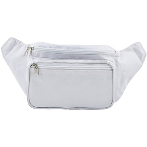 white designer fanny pack
