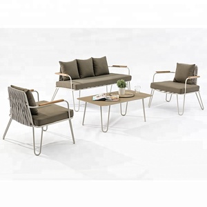 Moderne Tuin Patio Geweven Touw Waterdichte Stof Outdoor Meubels