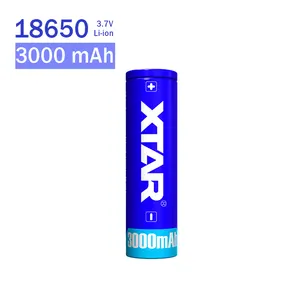 批发可充电耐用3000毫安时3.6伏XTAR 18650锂离子手电筒电池