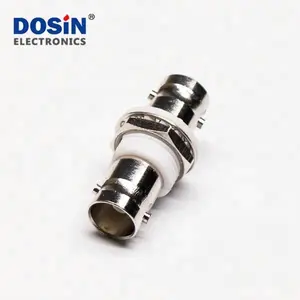 BNC dişi BNC dişi adaptör ile beyaz düz koaksiyel adaptör 12g-sdi Sdi İzolasyon yıkayıcı 50 Ohm 75 Ohm sıkma DC kablo