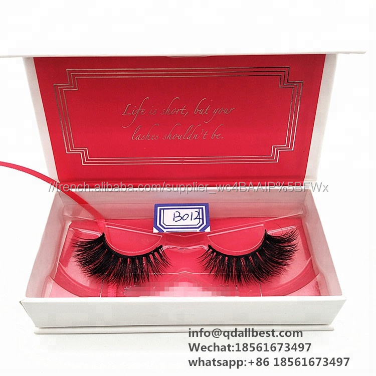 Main fourrure de Vison Real 3d Cils Faux Vison Cils