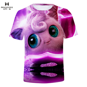 Personnalisé <span class=keywords><strong>3D</strong></span> impression Sublimation Jeu <span class=keywords><strong>Pokemon</strong></span> <span class=keywords><strong>Go</strong></span> T-shirt - Product Image 1