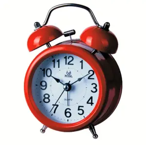 3-дюймовый металлический твиновский колокол будильник настольные часы с подсветкой
