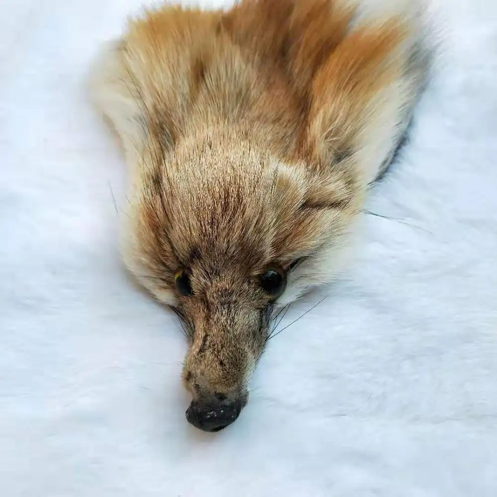 ALICEFUR Wholesale price 장식 fox fur 마스크 head real red fox fur head 펜 던 트