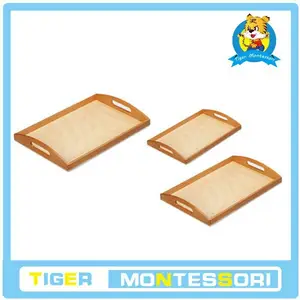 Tigre Montessori Materiales: D060 3 Bandejas De Madera Otros Juguetes Educativos