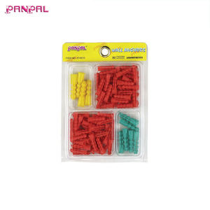 BSCI Phê Duyệt factory giá bán hot 80 cái kích cỡ các loại nhựa đầy màu sắc tường cắm nylon neo với PVC vỉ - Product Image 1