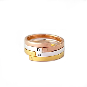 Commercio all'ingrosso Inciso Su Misura Personalizzati Anello In Oro <span class=keywords><strong>Nome</strong></span> Disegni - Product Image 3