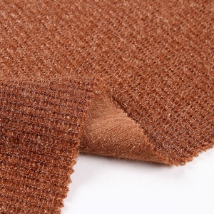 100 poliéster suave camiseta jacquard rib sweater hacci de punto de tela para el vestido - Product Image 5