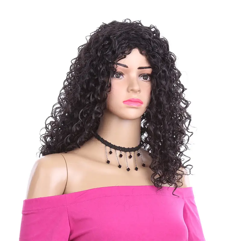 Female Long Full Curly Wigs Black Women Synthetic African American Afro Wig