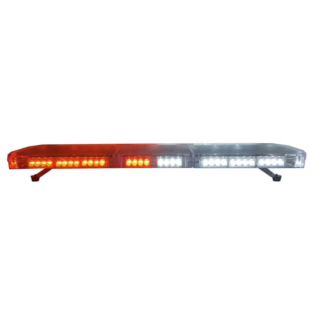 Barra de luz de advertencia de Flash, luces estroboscópicas de emergencia de 47 "y 88W, color ámbar, blanco, rojo y azul, 12V y 24V