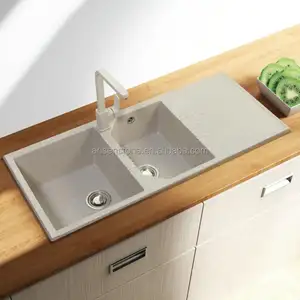 Quartz Double Bowls Kitchen Sink High Hardness Kitchen Sink