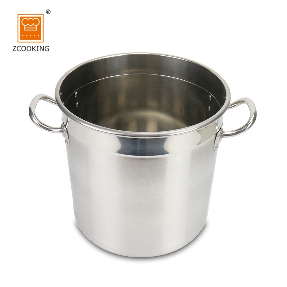 SS304 Stainless Steel Modern Design Large Commercial Grade Stock Pot Induction Compatible Pot Soup Pot · image 2