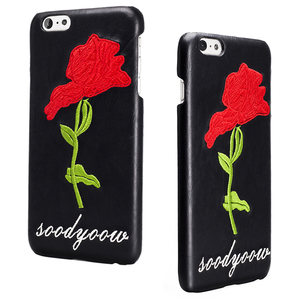 fondo ricamato <span class=keywords><strong>rosa</strong></span> cassa del telefono cassa del telefono oem oem cassa del telefono del cuoio genuino per il <span class=keywords><strong>iphone</strong></span> <span class=keywords><strong>6</strong></span>/<span class=keywords><strong>6</strong></span> s plus - Product Image 6
