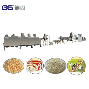 Automatische Rijst Vlokken/Poha/Rijst Crispies Granen Snack Voedsel Extrusie Making Machine Produceren Proces Plant