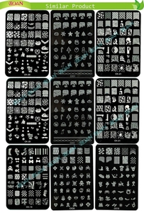 Nail Stamp Piatti di Immagine Francese Nail Art Stencil Completa Stampa Metallo Template Disegni - Product Image 5