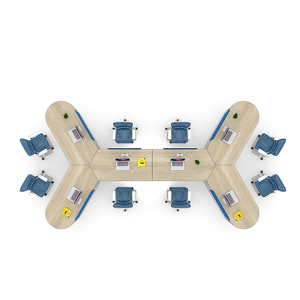 Ronde poste de travail MFC call center poste de travail 3 personne bureau poste de travail - Product Image 4