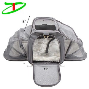 Perro llevar lona <span class=keywords><strong>casa</strong></span> viaje plegable suave cara Pet extensible aerolínea aprobado - Product Image 4