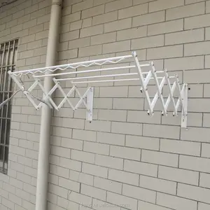 Rack suspenso de metal para parede, suporte para secagem de roupas