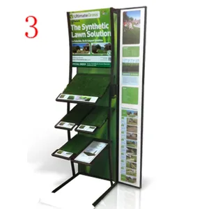 Aangepaste Metalen Draad Plank Ijzeren Rek Placemat Display Rack Kunstmatige Gazon Display Rack