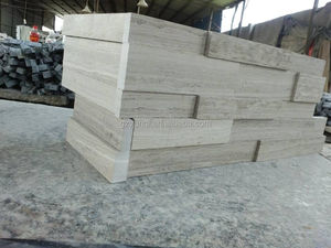 Paneles de mármol blanco de roble Plano dividido barato revestimiento de paredes exteriores piedras culturales para decoración de paredes - Product Image 3
