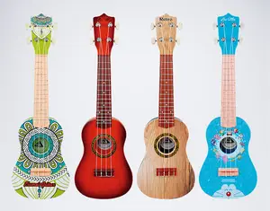 Di Plastica di vendita calda giocattoli per bambini ukulele per la vendita di strumenti musicali ukulele musica imposta per i bambini