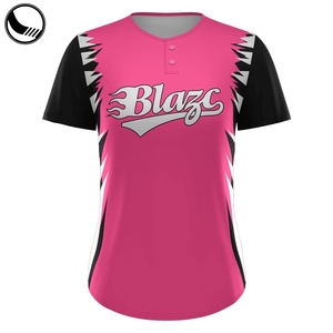 Sublimations-Pullover Hot Pink Baseball-Trikot - Product Image 1