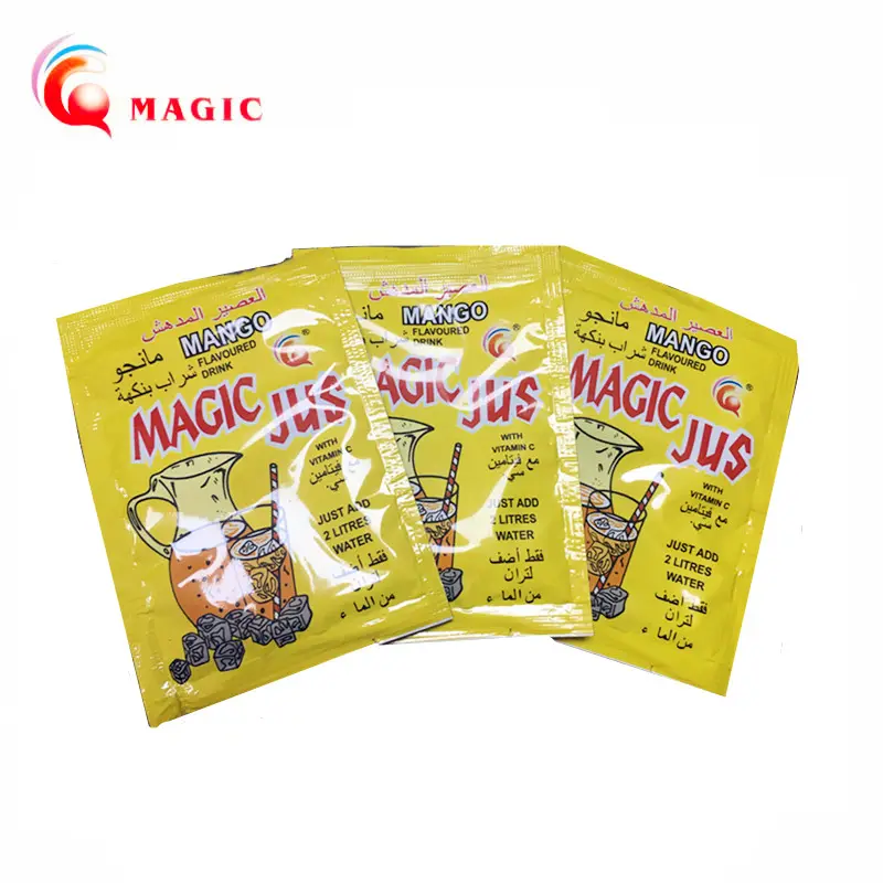 Mango Fruit flavors sachet packing Instant jus juice powder drink