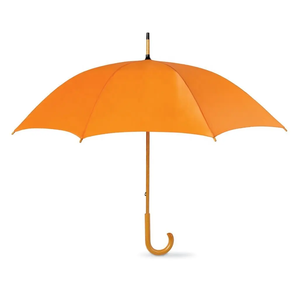 60 Inch Gấp Nhỏ Gọn Màu Stick Umbrella Với Gỗ Xử Lý