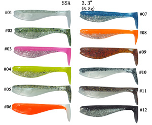 WZ <span class=keywords><strong>SSA</strong></span> 3.3 "Chine Usine En Gros Shad Pêche Leurre Souple Artificielle En Plastique Souple Appâts De Pêche - Product Image 6
