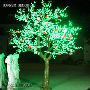 Dekorative Beleuchtung im Freien Weihnachten führte außerhalb Dekoration Licht Werbe architektur Maßstab Modell Obstbaum Apfelbaum